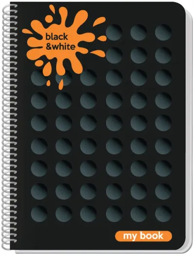 Caiet spiralat Black&White My Book - A5, 80 foi, sortiment