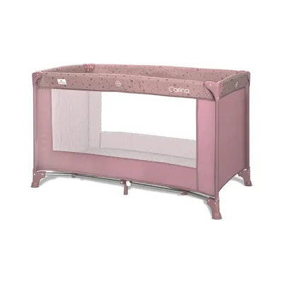 Patut Pliabil cu 1 nivel Lorelli Classic Carina Pink Stars