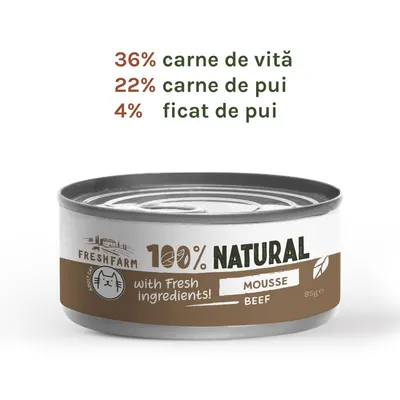 Fresh Farm Mousse pate with beef 85 gr