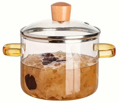 Oală de sticlă Morello - 1.6 l, mânere chihlimbar