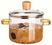 Oală de sticlă Morello - 1.6 l, mânere chihlimbar