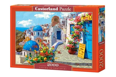 Puzzle Castorland din 2000 de piese - Primavara in Santorini