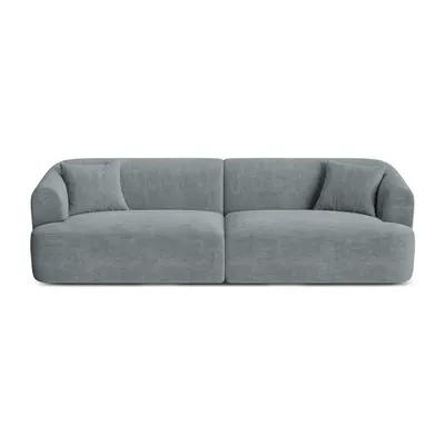 Canapea gri închis cu tapițerie din catifea reiată 255 cm Campi – Cosmopolitan Design