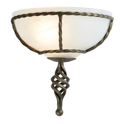 Aplica Pembroke 1 Light Wall Uplighter – Black/Gold