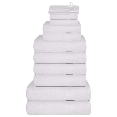 Gossi set prosoape 12 piese alb 360 g/m2 100% bumbac