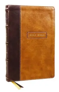 Kjv, Center-Column Reference Bible with Apocrypha, Leathersoft, Brown, 73,000 Cross-References, Red Letter, Comfort Print: King James Version
