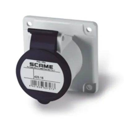 Priza incastratan16A 2P+E 7h 480-500V 50Hz 60Hz 75X75MM terminal cu surub
