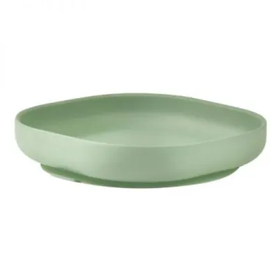 Farfurie silicon cu ventuza Beaba Sage Green