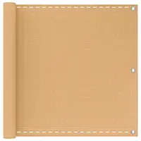 vidaXL Ecran de balcon Nisipiu 120 x 800 cm HDPE și Aluminiu