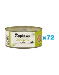 APPLAWS Cat Adult Tuna with Seaweed in Jelly Conserve pisica, cu ton si alge in aspic 72x70 g