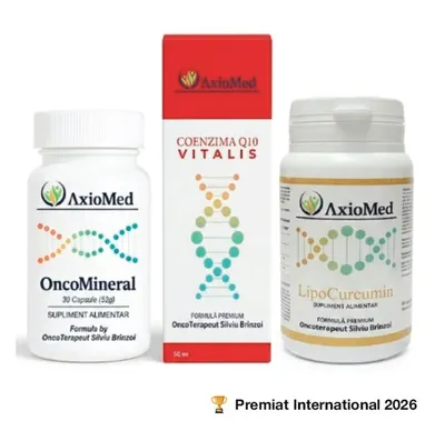 AxioMed OncoMineral + Coenzima Q10 + LipoCurcumin – Imunitate + Energie + Antiinflamator