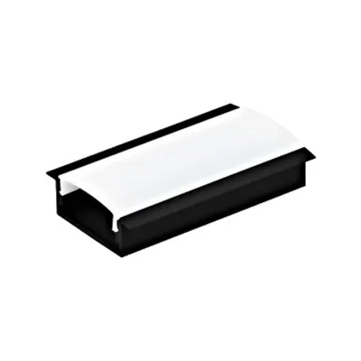 LED-Stripe Profile RE opal Abd. black, 3000mm