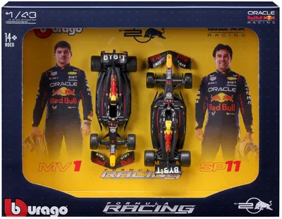 Set de mașini metalice Bburago - Red Bull RB20, 1:43, 2 bucăți