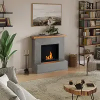 Rolf Concrete Grey Semineu cu bioetanol FreeFlame