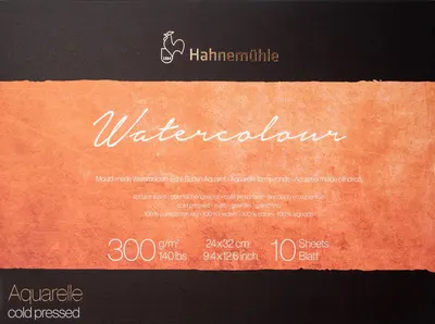 Bloc de schițe Hahnemuhle Aquarelle - 24 х 32 cm, hârtie presată la rece, 10 coli