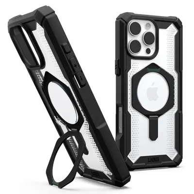 Husa MagSafe pentru Apple iPhone 16 Pro, Urban Armor Gear, Plasma XTE, Neagra Transparenta
