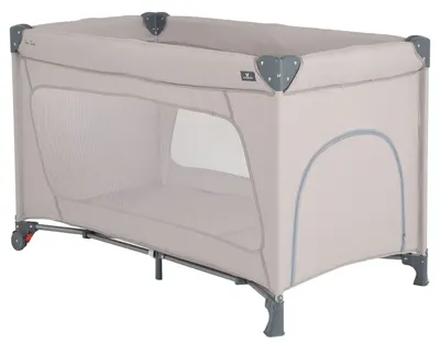 Patut pliabil pentru copii Cangaroo - One touch, gri deschis