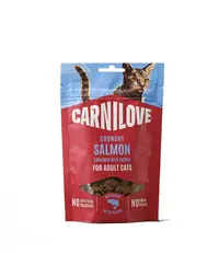 Recompense crocante pisici CARNILOVE Crunchy Snack 50 g cu somon și iarbă-mâței