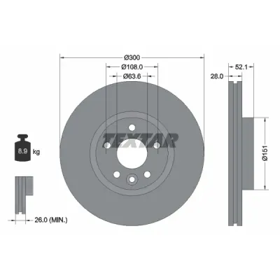 Disc frana TEXTAR 92196905