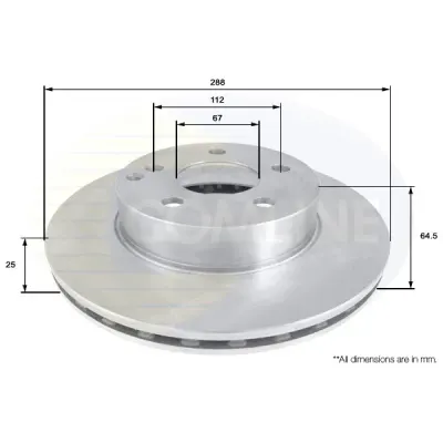 Disc frana COMLINE ADC1656V