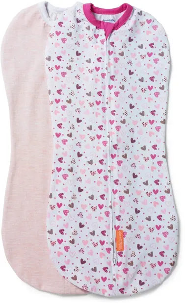 Sac de înfășat SwaddleMe - I Heart You, 0-2 luni, 2 buc