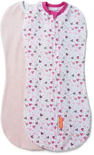 Sac de înfășat SwaddleMe - I Heart You, 0-2 luni, 2 buc