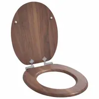 vidaXL Capac de toaletă cu închidere lentă Maro 44 x 38 cm Placă MDF