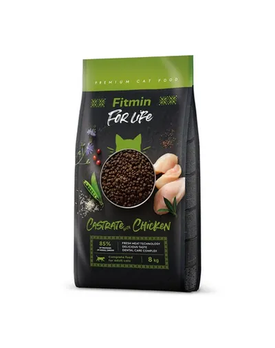 FITMIN Cat For Life Castrate Chicken 8 kg hrana completa pisici sterilizate, cu pui