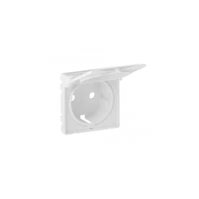 Capac Valena Life - 2P+E priza - German standard - cu flap - alb