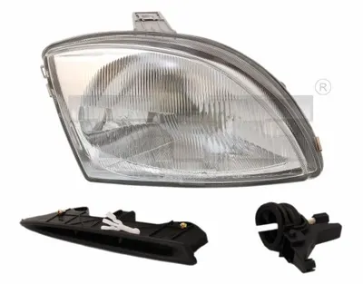 Far dreapta (H4, electric, hydraulic, fundal argintiu) FIAT SEICENTO 600