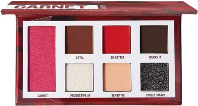 BH Cosmetics Birthstone - Paletă de farduri Garnet, 7 culori