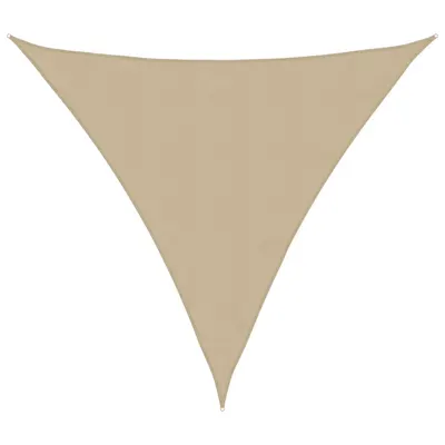 vidaXL Parasolar din țesătură oxford, triunghiular, 5 x 5 x 5 m, bej