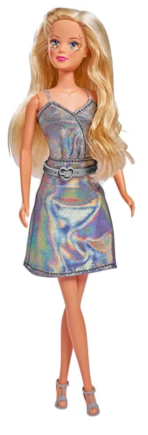 Papusa Steffi Love - Glitter Glam, rochita gri