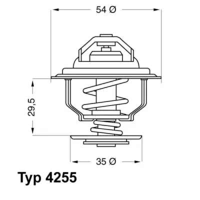Termostat, lichid racire WAHLER 4255.87D