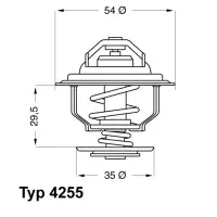 Termostat, lichid racire WAHLER 4255.87D