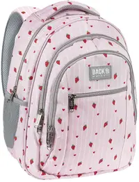 Ghiozdan școlar BackUp 8 O - Pink Love, cu 3 compartimente