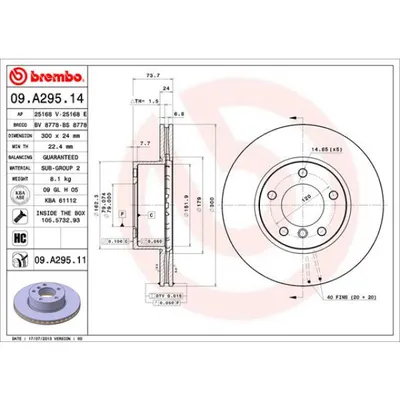 Disc frana BREMBO 09.A295.11