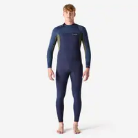 Combinezon surf 500 neopren 3/2 mm Albastru-Kaki Bărbaţi