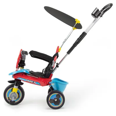 Tricicleta evolutiva pentru copii Injusa, licenta Disney, Mickey Mouse, cu maner parental, anvelope EVA, 10 luni-3 ani, Multicolor