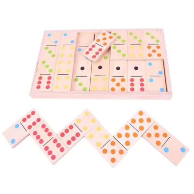 Joc Domino Jumbo cu 28 de piese mari din lemn