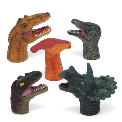 Păpuși pentru degete Rex London - Dinozauri, 5 bucăți