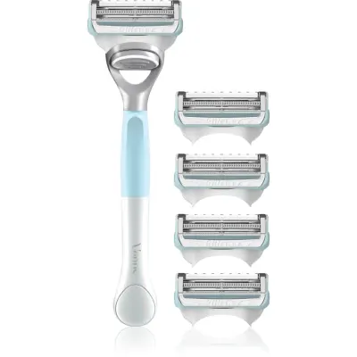Gillette Venus For Pubic Hair&Skin aparat de ras pentru ajustarea liniei bikinilor + capete de schimb 5 buc