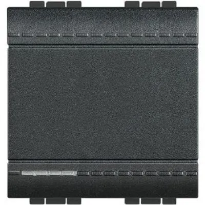 Intrerupator simplu 2 module Living Light Bticino L4001M2N, antracit