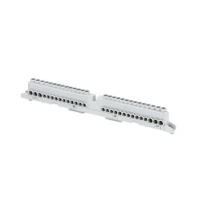 Screw And/or Clip Terminal Block - 80a - Ip20 - Bipolar - Pole 1 N/t (3x16)+(17x10) Pole 2 N/t (3x16)+(17x10)