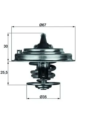 Termostat Lichid Racire (92 C) Potrivit Audi 100 C4, 80 B4, A4 B5, A4 B6, A6 C4, A6 C5, A8 D2, A8 D3, Allroad C5, Cabriolet B3, Coupe B3, V8; Skoda Superb I; Vw Multivan T5 1.6-4.2 10.88-07.10