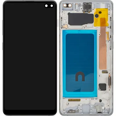 Display cu Touchscreen MP compatibil cu Samsung Galaxy S10+ G975, cu Rama, Argintiu
