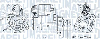 Electromotor (12v, 1,1kw) Potrivit Hyundai Elantra Vi, I20 I, I30, I40 I, I40 I Cw, Ix20, Veloster; Kia Carens Iii, Cee D, Pro Cee D, Soul I, Sportage Iii, Venga 1.4 1.4lpg 1.6 12.06