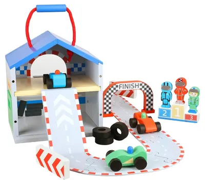 Set de joacă Orange Tree Toys - Pista de curse, 26 piese