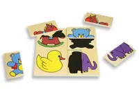 Puzzle din lemn Andreu toys - Umbre amuzante
