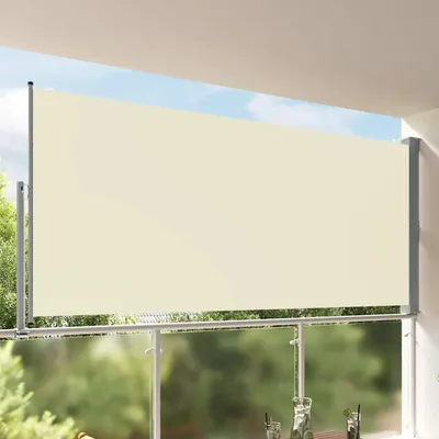 vidaXL Copertină laterală retractabilă de terasă, crem, 160x300 cm